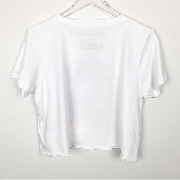 BLONDIE Graphic Band Tee Crop Top White S M L - Picture 7 of 8